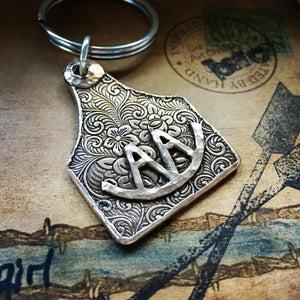 Bronze Custom Brand or Initial Key Chain