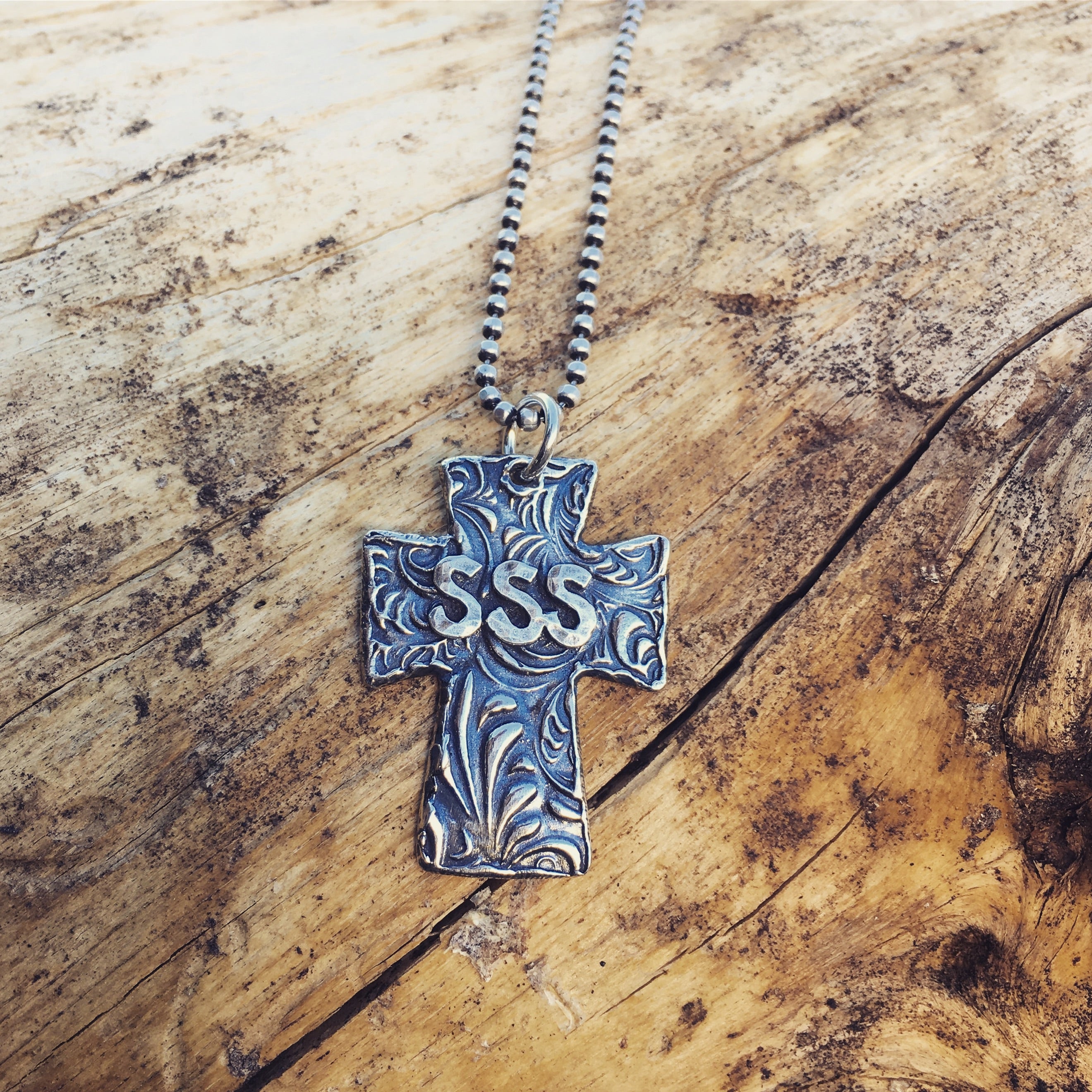 1.5” sterling cross with or without the turquoise