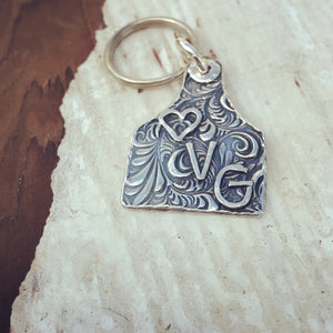 Sterling Silver Custom Brand Keychain