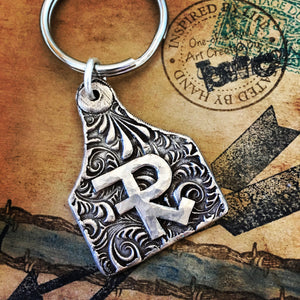 Sterling Silver Custom Brand Keychain