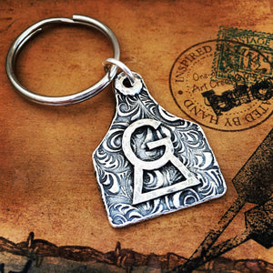 Sterling Silver Custom Brand Keychain