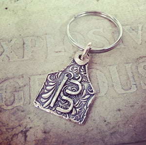 Sterling Silver Custom Brand Keychain